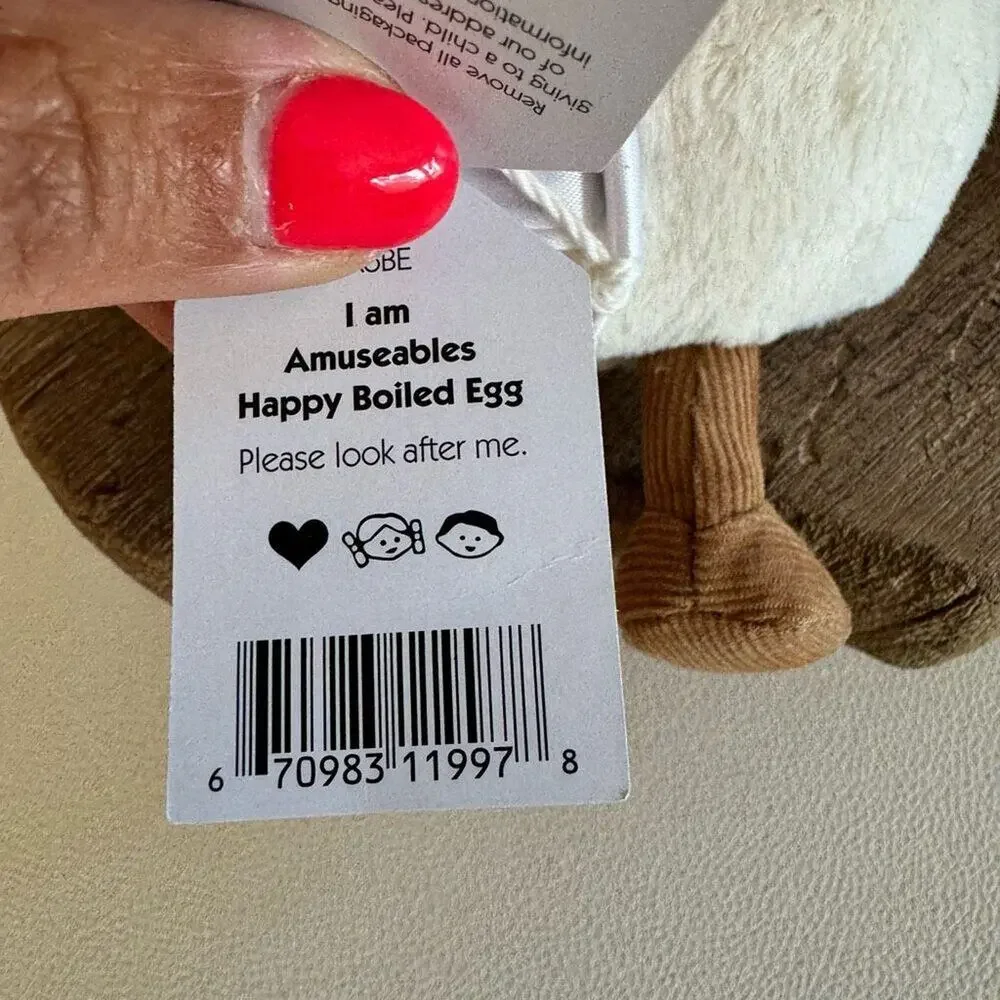 Jellycat Happy Boiled Egg FAST SHIP NEW Authentic Jellycat Easter Egg